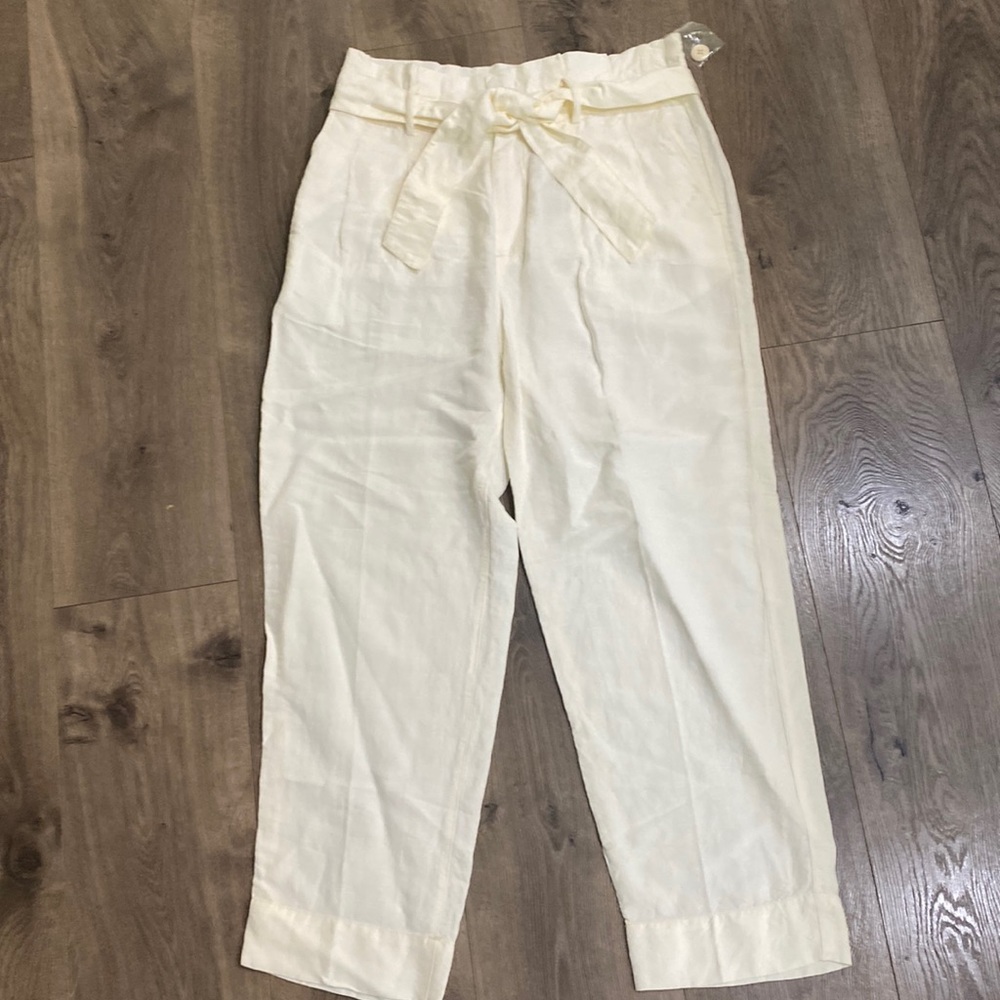 Madewell cream linen pants